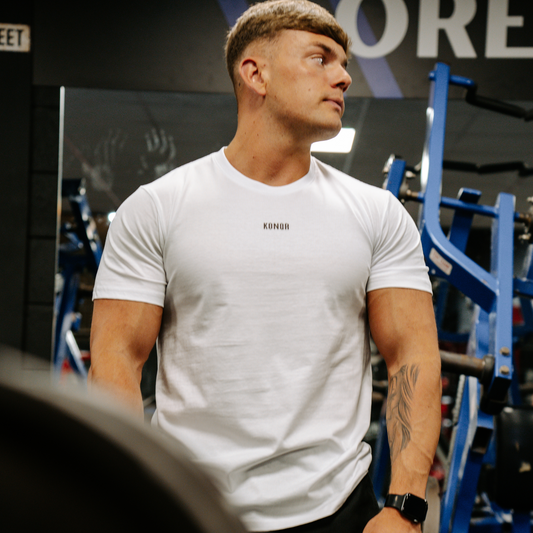 GYM FIT - WHITE RELENTLESS T SHIRT